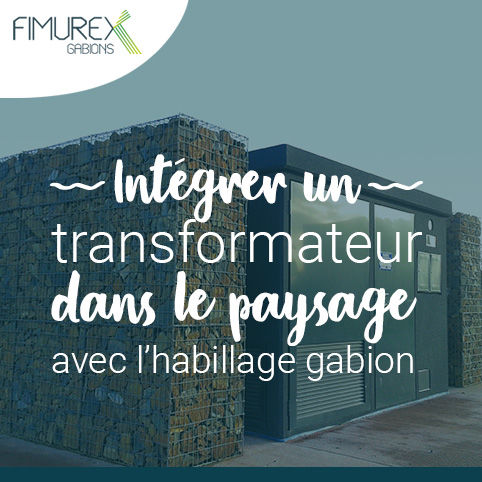 Int&eacute;grer un transformateur dans le paysage avec l'habillage gabion