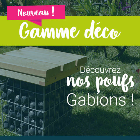 Optez pour un salon de jardin original avec nos poufs gabions !
