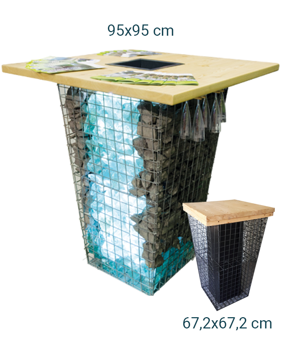 Fimurex Gabions - Mange debout original – Table haute mange debout – Bar mange debout Fimurex Gabions - Mange debout original – Table haute mange debout – Bar mange debout